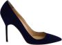 Manolo Blahnik Pre-owned Suede heels Blue Dames - Thumbnail 1