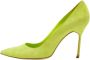 Manolo Blahnik Pre-owned Suede heels Green Dames - Thumbnail 1