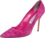 Manolo Blahnik Pre-owned Suede heels Pink Dames - Thumbnail 1