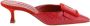 Manolo Blahnik Krokodil-Effect Almond Toe Pumps met Gesp Red Dames - Thumbnail 9