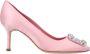 olo Blahnik Roze JewelEmbellished Hakken - Thumbnail 1