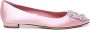 Manolo Blahnik Roze platte schoenen met juweelgesp Pink Dames - Thumbnail 1