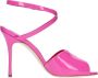 Manolo Blahnik Roze Leren Sandalen met Verstelbare Gespsluiting Pink Dames - Thumbnail 5