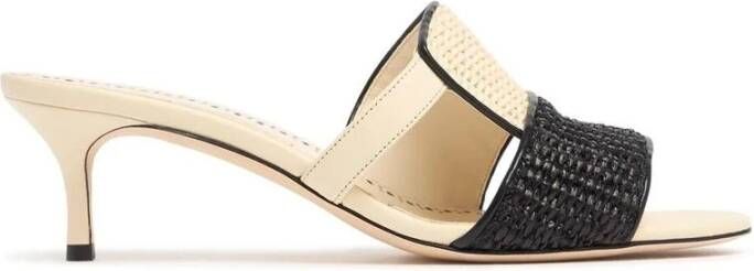olo Blahnik Sandalen met geweven detail en hak