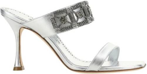 olo Blahnik Sandalen met juweeldetail en stilettohak