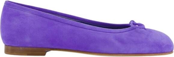 olo Blahnik Stijlvolle Suède Ballerina's met Strikdetail