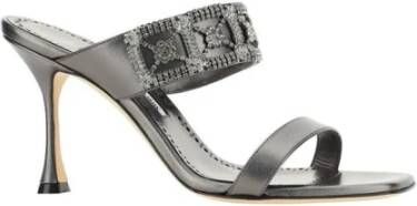 olo Blahnik Stiletto Hak Sandalen met Juweel Detail