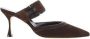 Manolo Blahnik Amandel Teen Suède Stiletto Hiel Pumps Brown Dames - Thumbnail 5