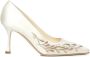 olo Blahnik Witte Hakken Stiletto Roomkleur - Thumbnail 1