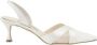 Manolo Blahnik Witte leren slingback-pumps met mesh-details White Dames - Thumbnail 1