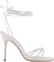 olo Blahnik Witte Nappa Leren Enkelband Sandalen - Thumbnail 1