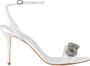 olo Blahnik Zilveren Kristal A del Teen Stiletto Sandalen - Thumbnail 1