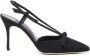 Manolo Blahnik Zwarte Zijden Puntige Mulesandalen Black Dames - Thumbnail 4