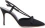 Manolo Blahnik Zwarte Zijden Puntige Mulesandalen Black Dames - Thumbnail 1