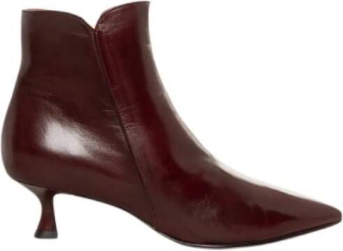 Mara Bini Bordeaux Leren Enkellaars