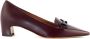 Mara Bini Bordeaux Leren Pumps met Gesp Detail - Thumbnail 1