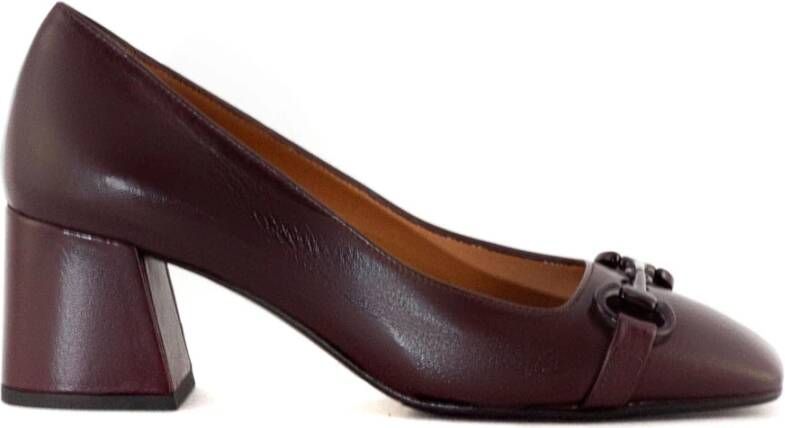 Mara Bini Bordeaux Leren Pumps met Hak