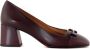 Mara Bini Bordeaux Leren Pumps met Hak - Thumbnail 1