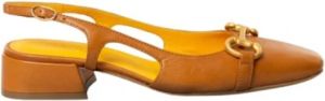 Mara Bini Lederen slingback sandaal Bruin Dames