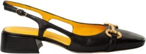 Mara Bini Lederen slingback sandaal Zwart Dames