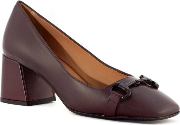 Mara Bini Bordeaux Leren Pumps met Hak