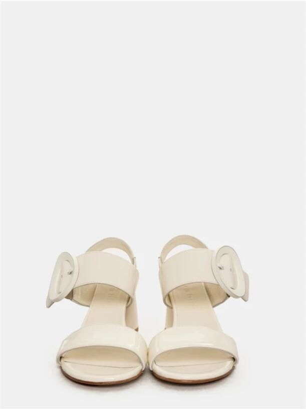 Mara Bini Lakleren Sandaal Beige