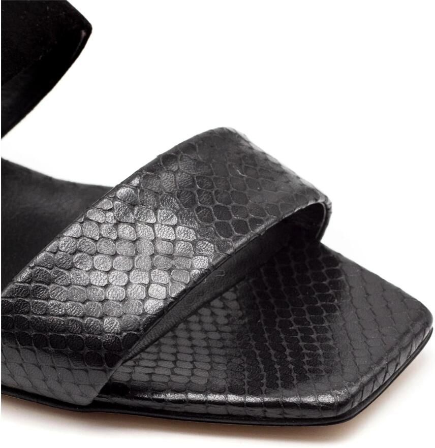 Mara Bini Sandalen met bandjes in slangenhuideffect - Foto 2