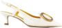 Mara Bini Witte leren slingback sandalen puntig ontwerp White Dames - Thumbnail 1