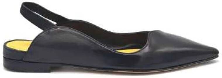 Mara Bini Zwarte leren ballerina schoenen