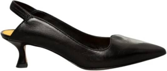 Mara Bini Zwarte leren slingback sandaal