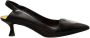 Mara Bini Zwarte leren slingback sandaal - Thumbnail 1