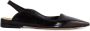 Mara Bini Zwarte leren slingback sandalen puntig ontwerp - Thumbnail 1