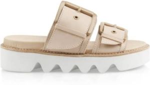Marc Cain Footbet sandals with wave sole Beige Dames