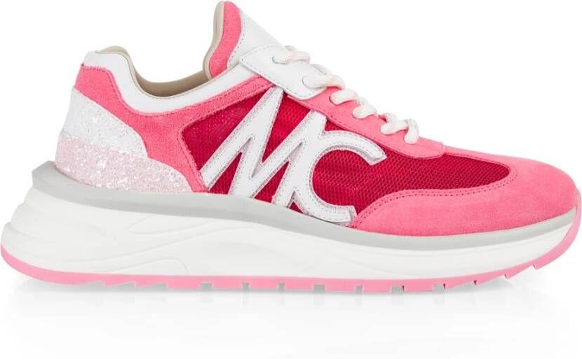 Marc Cain Stijlvolle sneakers met mesh-inzet voor dames Roze Dames