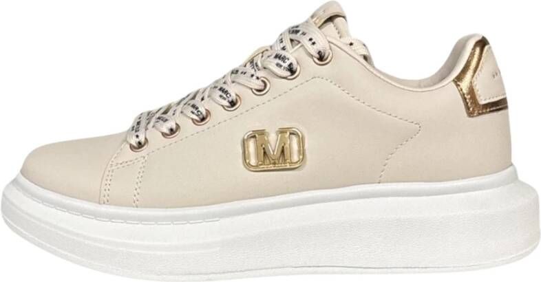 Marc Ellis Beige Sneakers met Zijlogo