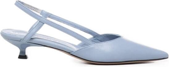 Marc Ellis Blauwe Leren Slingback Hakken Blue Dames