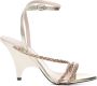 Marc Ellis Gouden Rhinestone Sandalen Hoge Hak Beige Dames - Thumbnail 1