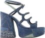 Marc Jacobs Blauwe Denim Plateau Sandalen - Thumbnail 1