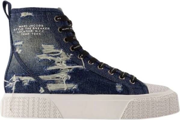 Marc Jacobs Blauwe High Top Katoenen Sneakers