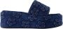 Marc Jacobs Blauwe Katoenen Plateau Sandalen - Thumbnail 1