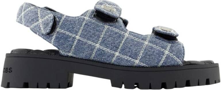 Marc Jacobs Blauwe Katoenen Sandalen met Band Sluiting