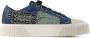 Marc Jacobs Blauwe katoenen sneakers met veters aan de bovenkant - Thumbnail 1