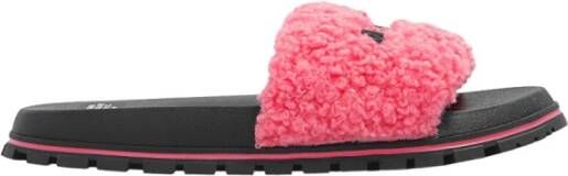 Marc Jacobs The Slide slippers met logo-reliëf Roze