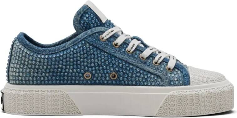 Marc Jacobs Blauwe Katoenen Sneakers met Top Veters