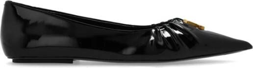 Marc Jacobs The Pointy Toe Ballerinas Leather Black in zwart