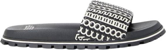 Marc Jacobs The Slide Monogram slippers Zwart