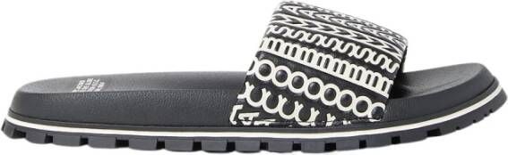 Marc Jacobs Monogram Slide Sandalen Black Dames