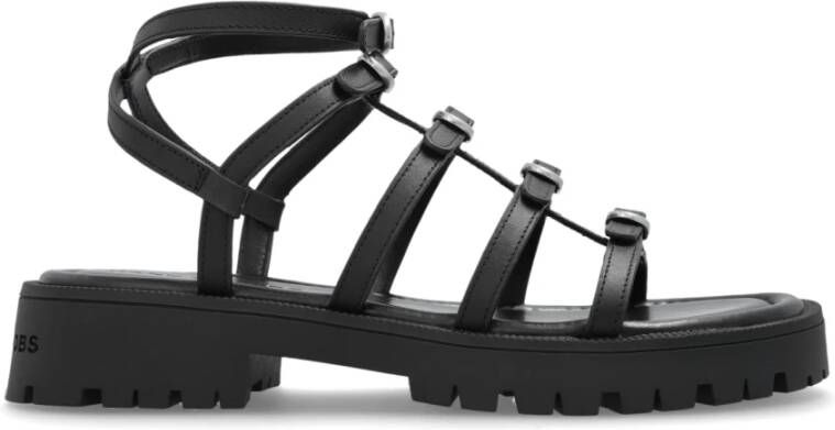 Marc Jacobs Zwarte Leren Gladiator Sandalen