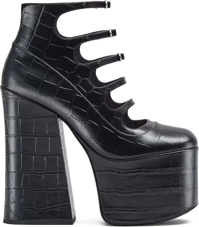 Marc Jacobs Croc-Embossed Kiki Enkellaars