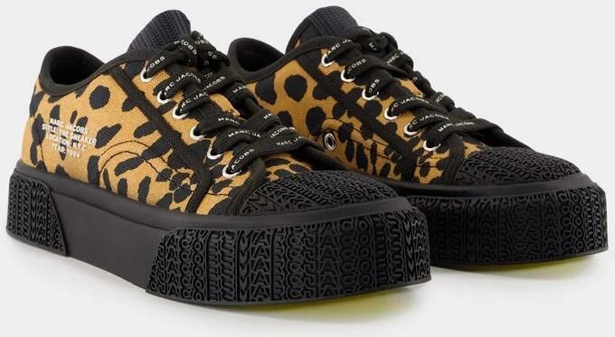 Marc Jacobs Gedrukte Zwarte Katoenen Sneakers